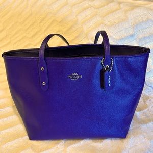 Rare Color! Deep Royal Purple City Zip Tote